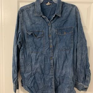 Long sleeve jean shirt